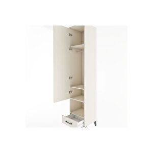 Hyperion Dolap 4 Raflı Tek Çekmeceli Tek Askılı 44x44x221 Aytaşı-aytaşı