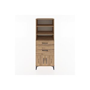 Hyperion Dolap 3 Raflı 2 Çekmeceli 2 Kapaklı 60x44x163 Çam-çam