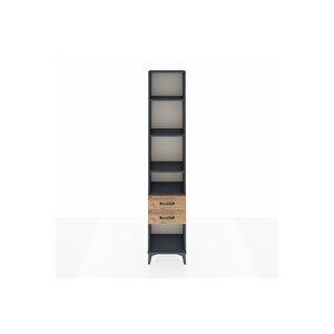 Arges Dolap 4 Raflı 2 Çekmeceli 44x30x221 Antrasit-çam