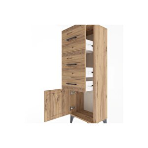 Arges Dolap 3 Çekmeceli Tek Kapaklı 44x30x134 Çam-çam