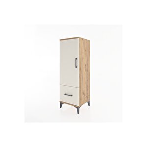 Hyperion Dolap Tek Raflı Tek Çekmeceli Tek Askılı 44x44x134 Çam-aytaşı