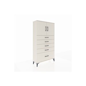 Arges Dolap 2 Raflı 5 Çekmeceli 2 Kapaklı 88x30x163 Aytaşı-aytaşı