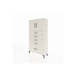 Arges Dolap 2 Raflı 5 Çekmeceli 2 Kapaklı 88x30x163 Aytaşı-aytaşı