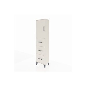 Arges Dolap Tek Raflı 3 Çekmeceli Tek Kapaklı 44x30x182 Aytaşı-aytaşı