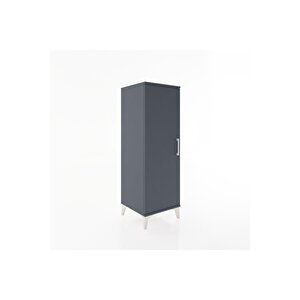 Hyperion Dolap Tek Raflı Tek Kapaklı Tek Askılı 44x44x134 Antrasit-antrasit