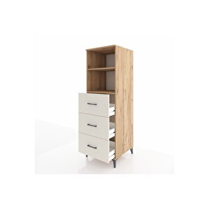 Kronos Dolap 2 Raflı 3 Çekmeceli 60x59x182 Çam-aytaşı