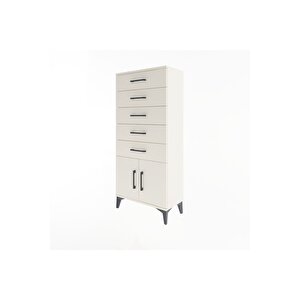 Arges Dolap 5 Raflı 2 Kapaklı 60x30x134 Aytaşı-aytaşı