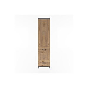 Hyperion Dolap 5 Raflı 2 Çekmeceli 4 Kapaklı 60x44x243 Antrasit-çam