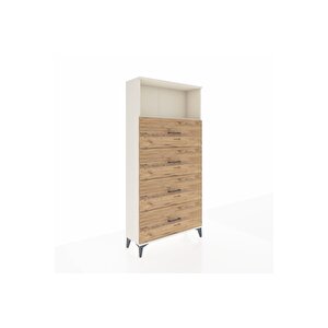 Arges Dolap 2 Raflı 4 Çekmeceli 88x30x182 Aytaşı-çam