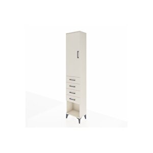 Arges Dolap 3 Raflı 4 Çekmeceli Tek Kapaklı 44x30x221 Aytaşı-aytaşı