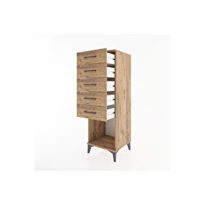 Hyperion Dolap 5 Çekmeceli 44x44x134 Çam-çam