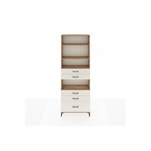 Arges Dolap 4 Raflı 5 Çekmeceli 88x30x243 Çam-aytaşı