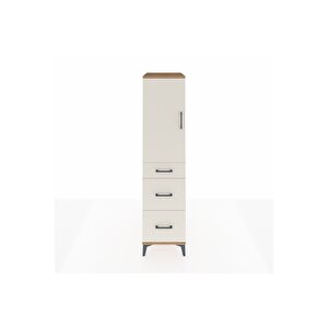 Kronos Dolap 2 Raflı 3 Çekmeceli Tek Kapaklı 44x59x182 Çam-aytaşı