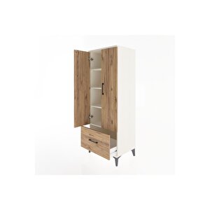 Hyperion Dolap 4 Raflı Tek Çekmeceli 2 Kapaklı 60x44x163 Aytaşı-çam