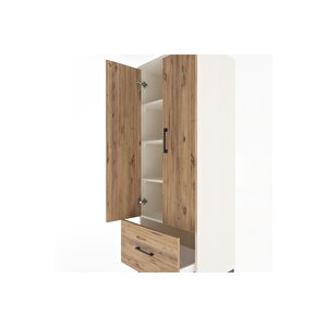 Hyperion Dolap 4 Raflı Tek Çekmeceli 2 Kapaklı 60x44x163 Aytaşı-çam