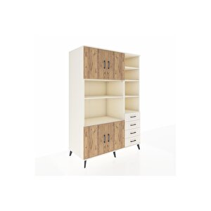 Kronos Dolap 9 Raflı 4 Çekmeceli 4 Kapaklı 132x59x195 Aytaşı-çam/aytaşı