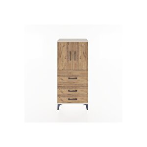 Hyperion Dolap Tek Raflı 3 Çekmeceli 2 Kapaklı 60x44x134 Aytaşı-çam