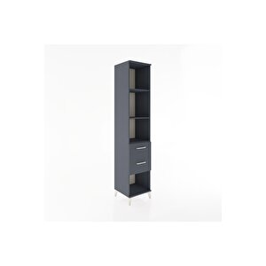 Hyperion Dolap 3 Raflı 2 Çekmeceli 44x44x221 Antrasit-antrasit