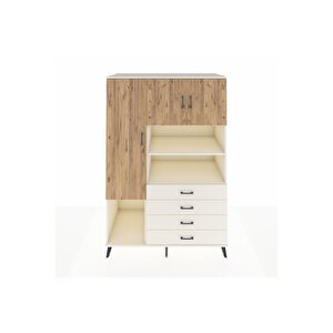 Kronos Dolap 7 Raflı 4 Çekmeceli 3 Kapaklı 132x59x195 Aytaşı-çam/aytaşı