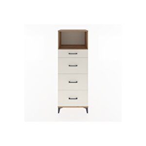 Hyperion Dolap Tek Raflı 4 Çekmeceli 60x44x163 Çam-aytaşı