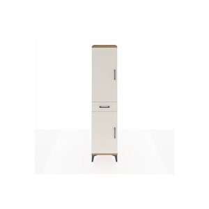 Hyperion Dolap 4 Raflı Tek Çekmeceli 2 Kapaklı 44x44x195 Çam-aytaşı
