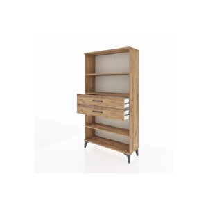 Arges Dolap 3 Raflı 2 Çekmeceli 88x30x163 Çam-çam