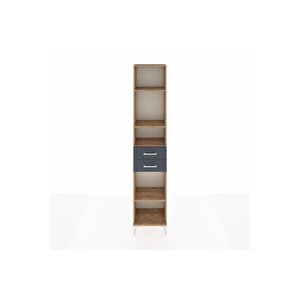 Arges Dolap 4 Raflı 2 Çekmeceli 44x30x221 Çam-antrasit