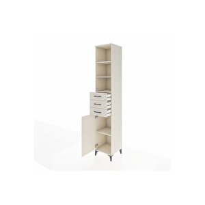 Hyperion Dolap 4 Raflı 3 Çekmeceli Tek Kapaklı 44x44x243 Aytaşı-aytaşı