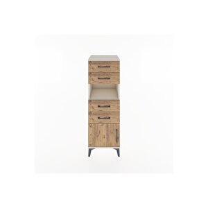 Hyperion Dolap Tek Raflı 4 Çekmeceli Tek Kapaklı 44x44x134 Aytaşı-çam