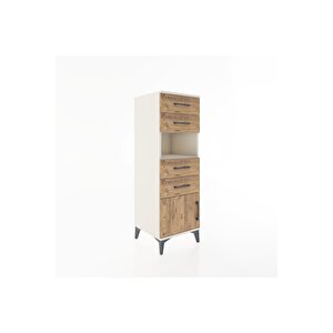 Hyperion Dolap Tek Raflı 4 Çekmeceli Tek Kapaklı 44x44x134 Aytaşı-çam
