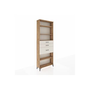 Arges Dolap 4 Raflı 3 Çekmeceli 88x30x243 Çam-aytaşı