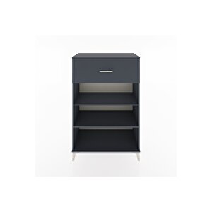 Hyperion Dolap 2 Raflı Tek Çekmeceli 88x44x134 Antrasit-antrasit