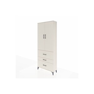 Arges Dolap 2 Raflı 3 Çekmeceli Tek Askılı 88x30x221 Aytaşı-aytaşı