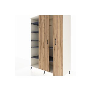 Kronos Dolap 7 Raflı 2 Kapaklı Tek Askılı 132x59x195 Aytaşı-çam/antrasit