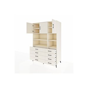 Kronos Dolap 8 Raflı 8 Çekmeceli 3 Kapaklı 132x59x195 Aytaşı-aytaşı/aytaşı