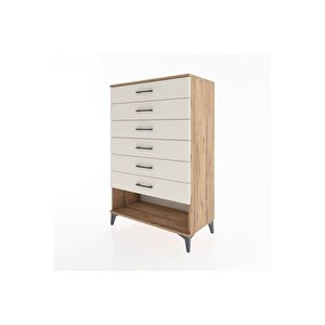 Hyperion Dolap 6 Çekmeceli 88x44x134 Çam-aytaşı