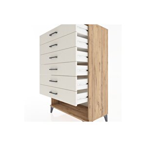 Hyperion Dolap 6 Çekmeceli 88x44x134 Çam-aytaşı