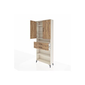 Arges Dolap 5 Raflı 2 Çekmeceli 2 Kapaklı 88x30x221 Aytaşı-çam