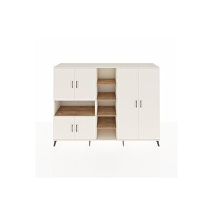 Hyperion Dolap 13 Raflı 6 Kapaklı 220x44x163 Aytaşı-aytaşı/çam