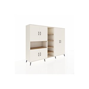 Hyperion Dolap 13 Raflı 6 Kapaklı 220x44x163 Aytaşı-aytaşı/çam