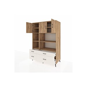 Kronos Dolap 8 Raflı 4 Çekmeceli 3 Kapaklı 132x59x195 Çam-çam/aytaşı
