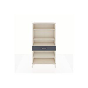 Arges Dolap 4 Raflı Tek Çekmeceli 88x30x163 Aytaşı-antrasit