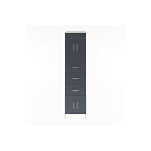 Hyperion Dolap 2 Raflı 3 Çekmeceli 4 Kapaklı 60x44x243 Aytaşı-antrasit