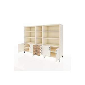 Kronos Dolap 11 Raflı 3 Çekmeceli 4 Kapaklı 220x59x163 Aytaşı-aytaşı/çam