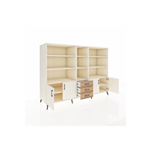 Kronos Dolap 11 Raflı 3 Çekmeceli 4 Kapaklı 220x59x163 Aytaşı-aytaşı/çam