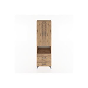 Hyperion Dolap 2 Raflı 2 Çekmeceli Tek Askılı 60x44x195 Çam-çam