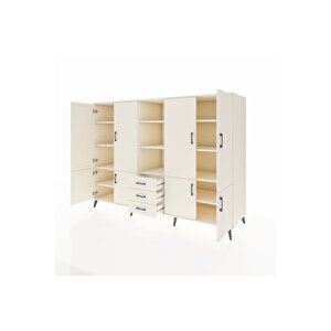 Kronos Dolap 11 Raflı 3 Çekmeceli 8 Kapaklı 220x59x163 Aytaşı-aytaşı