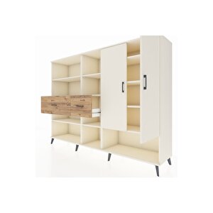 Hyperion Dolap 10 Raflı 2 Çekmeceli 2 Kapaklı 220x44x163 Aytaşı-aytaşı/çam