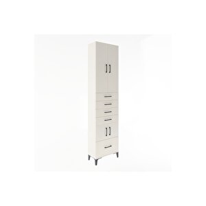 Arges Dolap 4 Raflı 5 Çekmeceli 4 Kapaklı 60x30x243 Aytaşı-aytaşı