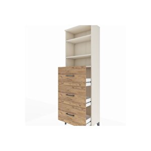 Arges Dolap 3 Raflı 3 Çekmeceli 60x30x182 Aytaşı-çam